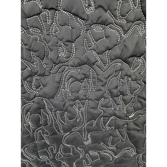 Kerrits Equestrian Vest with horse print quilting Size Small Black - Picture 4 of 7